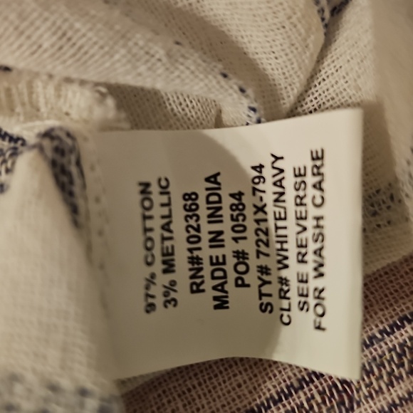 NWT Club Z Collection Women's Metallic Striped Button-Up Blouse 2X - Picture 11 of 11